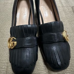 Gucci Marmont Mod Heel Fringe Classic Pumps size :41 US 9.5